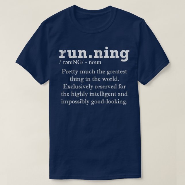 T-shirt Exécution D'Une Définition Drôle Pour Les Coureurs (Design devant)