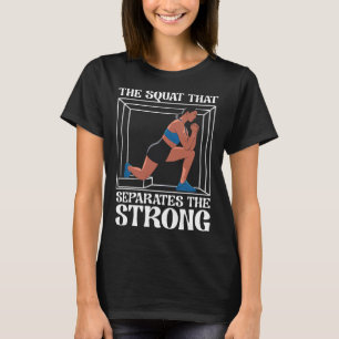 T-shirt Exercice de squat bulgare musculation fitness trav