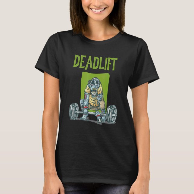 T-shirt Exercice d'entraînement au poids mort Zombie T (Devant)