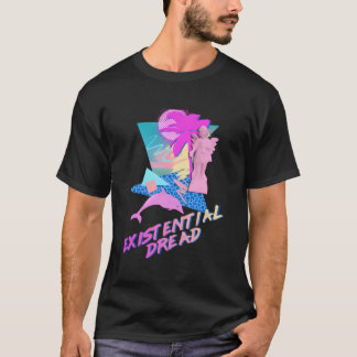 T-shirt Existence esthétique court Dolphin Angel Statue