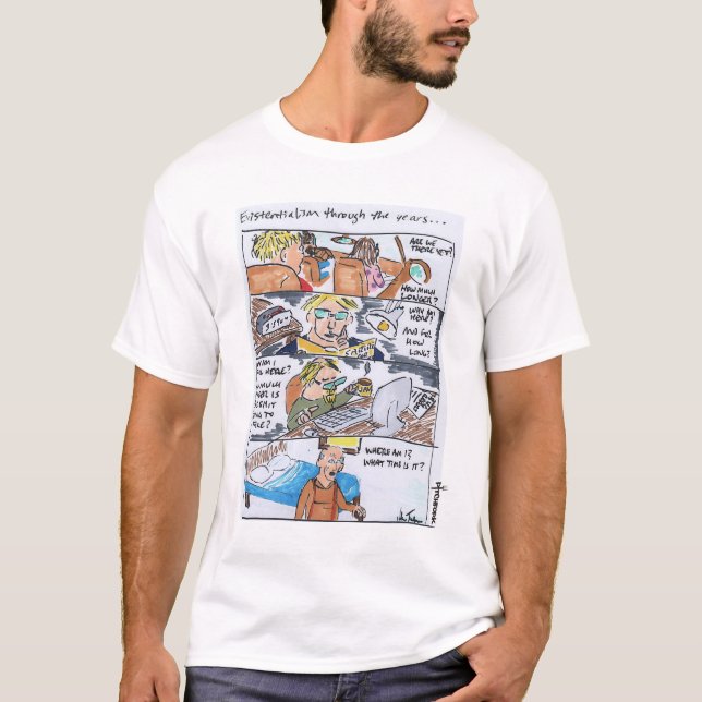 T-shirt Existentialisme de fourche par Johann Tienhaara (Devant)