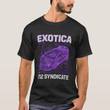 Exotica V12 Techwear Graphique Néon Blueprint
