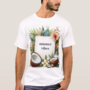 t-shirt exotique noix de coco ambiance estivale