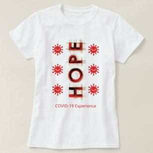 T-shirt Expérience COVID-19 - Espoir, Rouge, Virus sourian