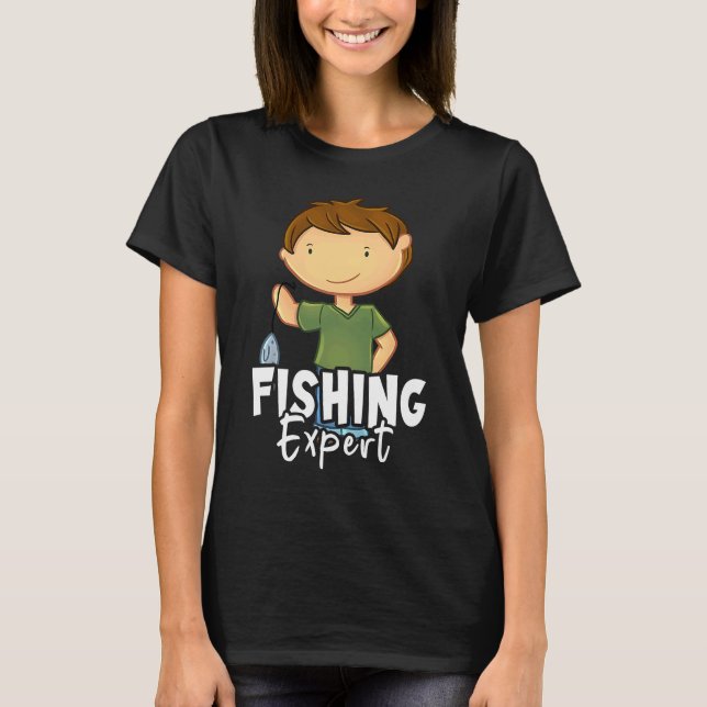 T-shirt Expert de pêche I enfants garçon copain de pêche a (Devant)