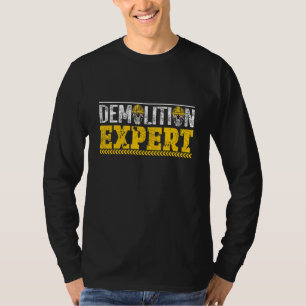 T-shirt Expert en démolition avec casque de chantier