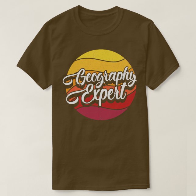 T-shirt Expert en géographie (Design devant)