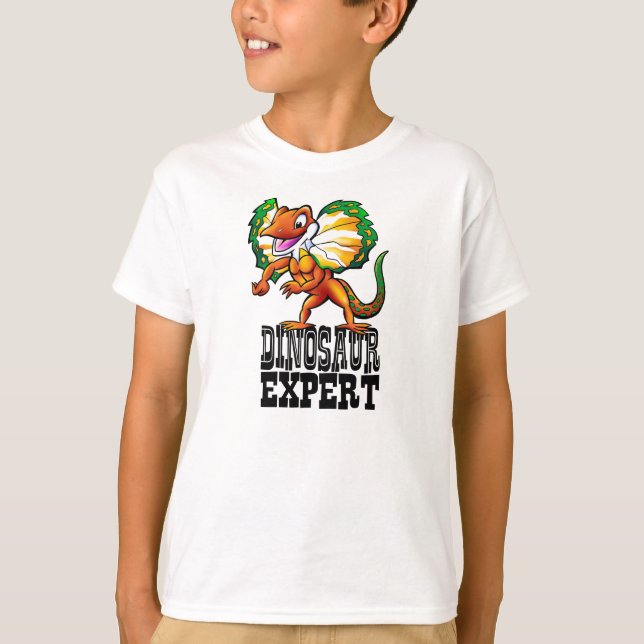 T-shirt Expert en matière de Dino de Dilophosaurus (Devant)
