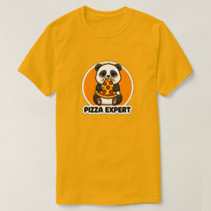 T-shirt Expert Pizza Panda Amusant Amateur de Nourriture D