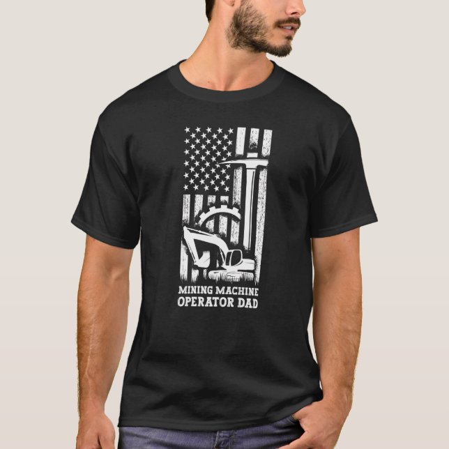 T-shirt Exploitant de machine minière Père Machinerie Fora (Devant)
