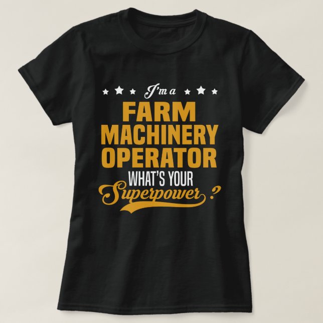 T-shirt Exploitant de machines agricoles (Design devant)