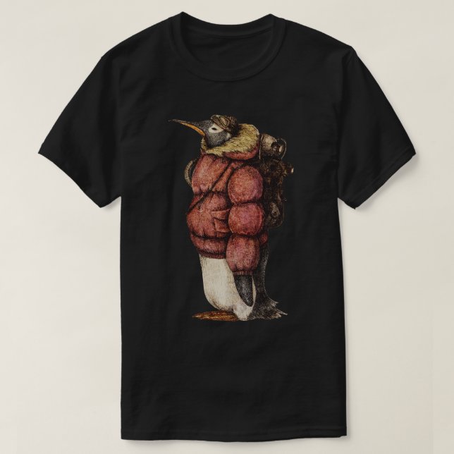 T-shirt Explorateur arctique rouge (Design devant)