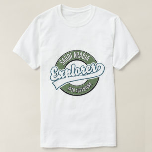 T-shirt explorateur de l'Arabie saoudite dans le logo d'av