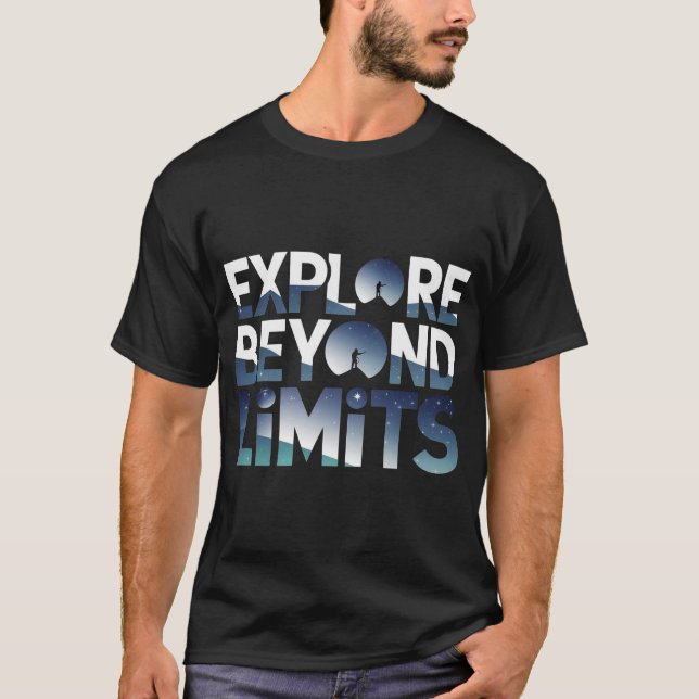 T-shirt Explore Beyond Limits Space Adventure  (Devant)