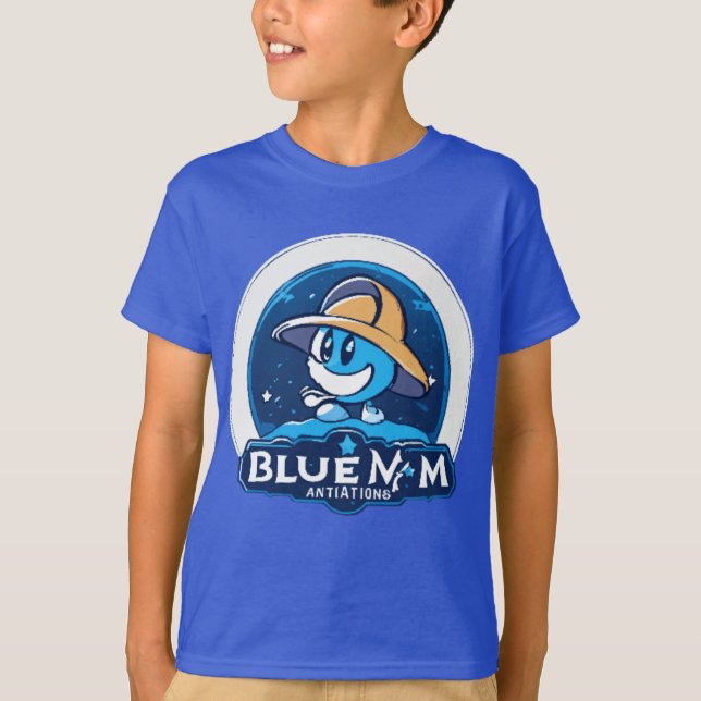 T-shirt Explorer cosmique : Blue M Adventures (Devant)