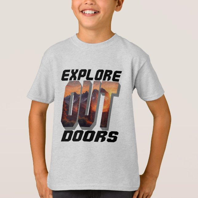 T-SHIRT EXPLORER LES PORTES EXTÉRIEURES (Devant)