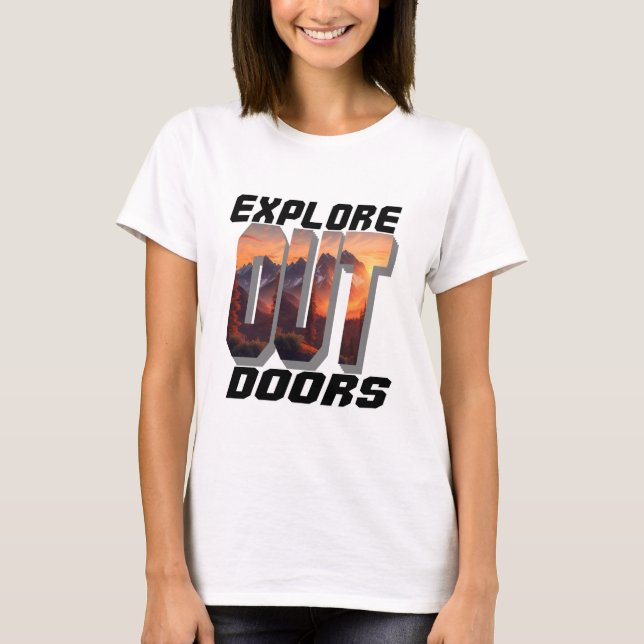 T-SHIRT EXPLORER LES PORTES EXTÉRIEURES (Devant)