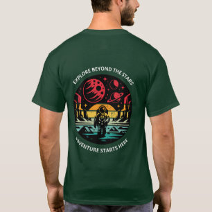 T-shirt Explorez Au-Delà des Étoiles Rétro T-S Espace Aven