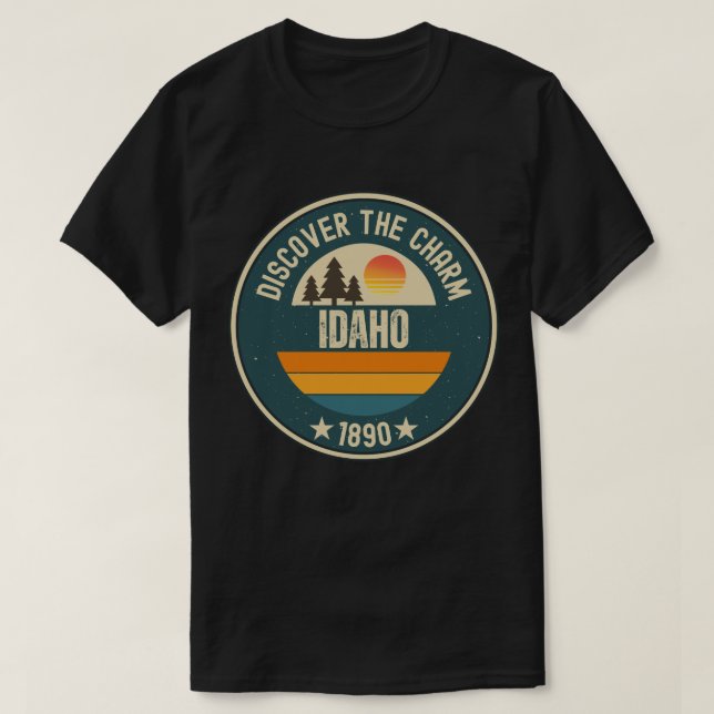 T-shirt Explorez Idaho- Designs for Every Lover (Design devant)