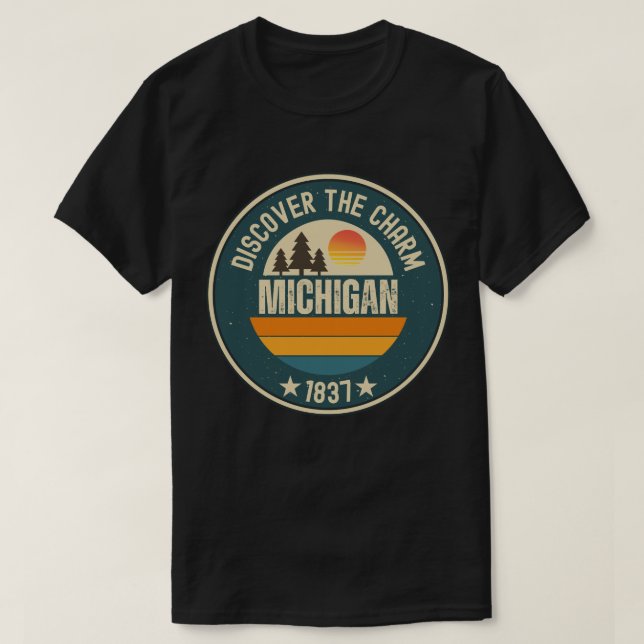 T-shirt Explorez le Michigan - Des modèles pour chaque amo (Design devant)