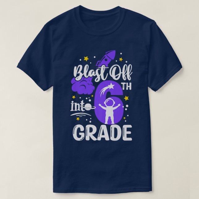 T-shirt Exploser dans les garçons de 6e année Espace extra (Design devant)