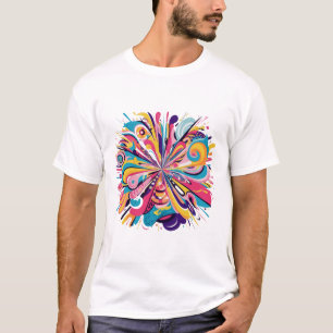 T-shirt explosion Abstraite - Art coloré