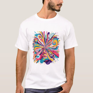 T-shirt explosion Abstraite - Art coloré