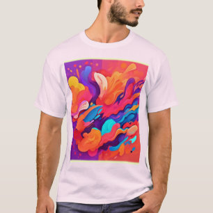 T-shirt Explosion arc-en-ciel : Joyeux plateau de peinture