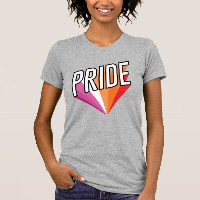 T-shirt Explosion de la fierté lesbienne (Devant)