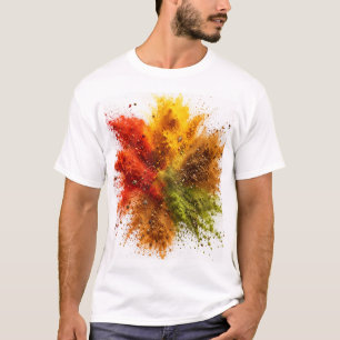T-shirt Explosion de poudre de épices colorée