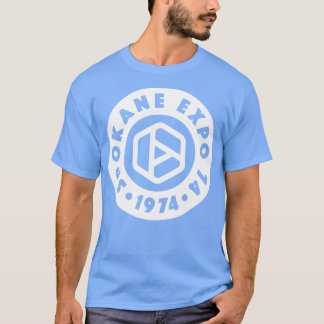 T-shirt Expo 74 Worlds Spokane Fair Circle Blanc