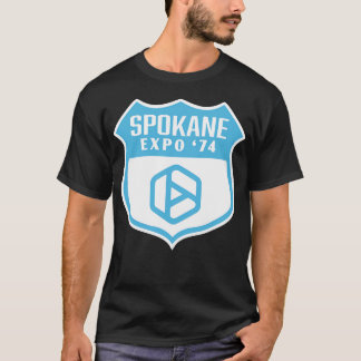 T-shirt Expo 74 Worlds Spokane Fair Retro Shield Blue