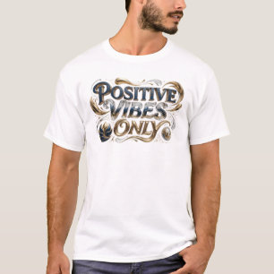 T-shirt Expressif Bleu ART À VIBRATIONS POSITIVES UNIQUEME