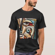 Expression cubiste Tee 2 hommes