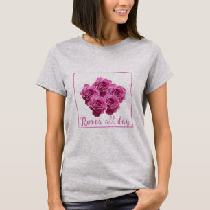 T-shirt Expressions amusantes sur les roses et l'amour