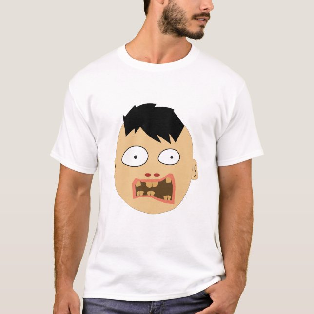 T-shirt Expressions de visage Zombie (Devant)