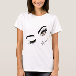 T-shirt Extension de mèche de salon de beauté d'oeil de