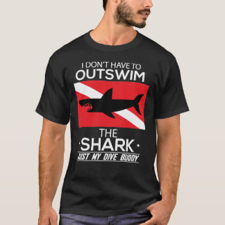 T-shirt Extérieur Baignade My Dive Buddy Funny Shark Plong
