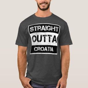 T-shirt Extérieur Droit Croatie Voyageur Cadeau Pays Expat