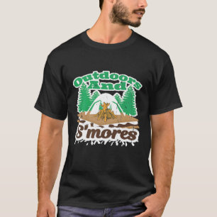 T-shirt Extérieur Et Smores Scout Camping Camper Camper Ca
