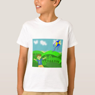 T-shirt Extérieur Jouer un cerf-volant
