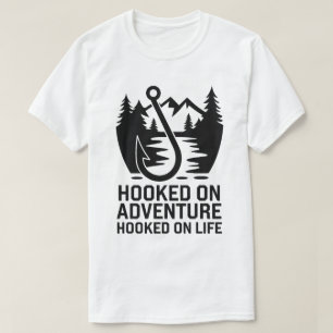 T-shirt Extérieur Wilderness Fishing Hook Adventure Graphi