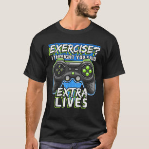 T-shirt Extra Lives Funky Video Game Contrôleur Retro Jeu