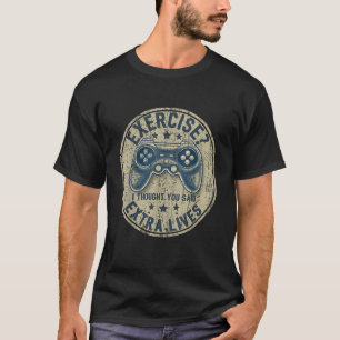 T-shirt Extra Lives Funky Video Game Contrôleur Retro Jeu