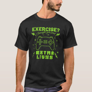 T-shirt Extra Lives Funky Video Game Contrôleur Retro Jeu