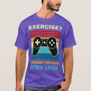 T-shirt Extra Lives Funny Video Game Controller Retro (1)