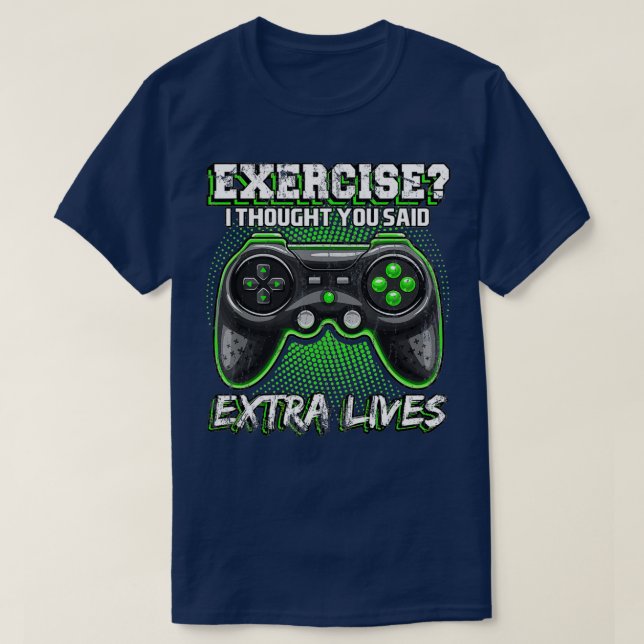 T-shirt Extra Lives Funny Video Game Controller Retro Boy (Design devant)