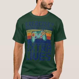 T-shirt Extra Lives Funny Video Game Controller Retro Boy