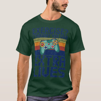 T-shirt Extra Lives Funny Video Game Controller Retro Boy