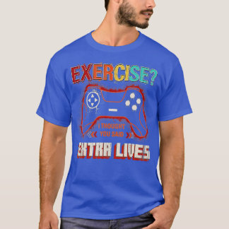 T-shirt Extra Lives Funny Video Game Controller Retro Boy